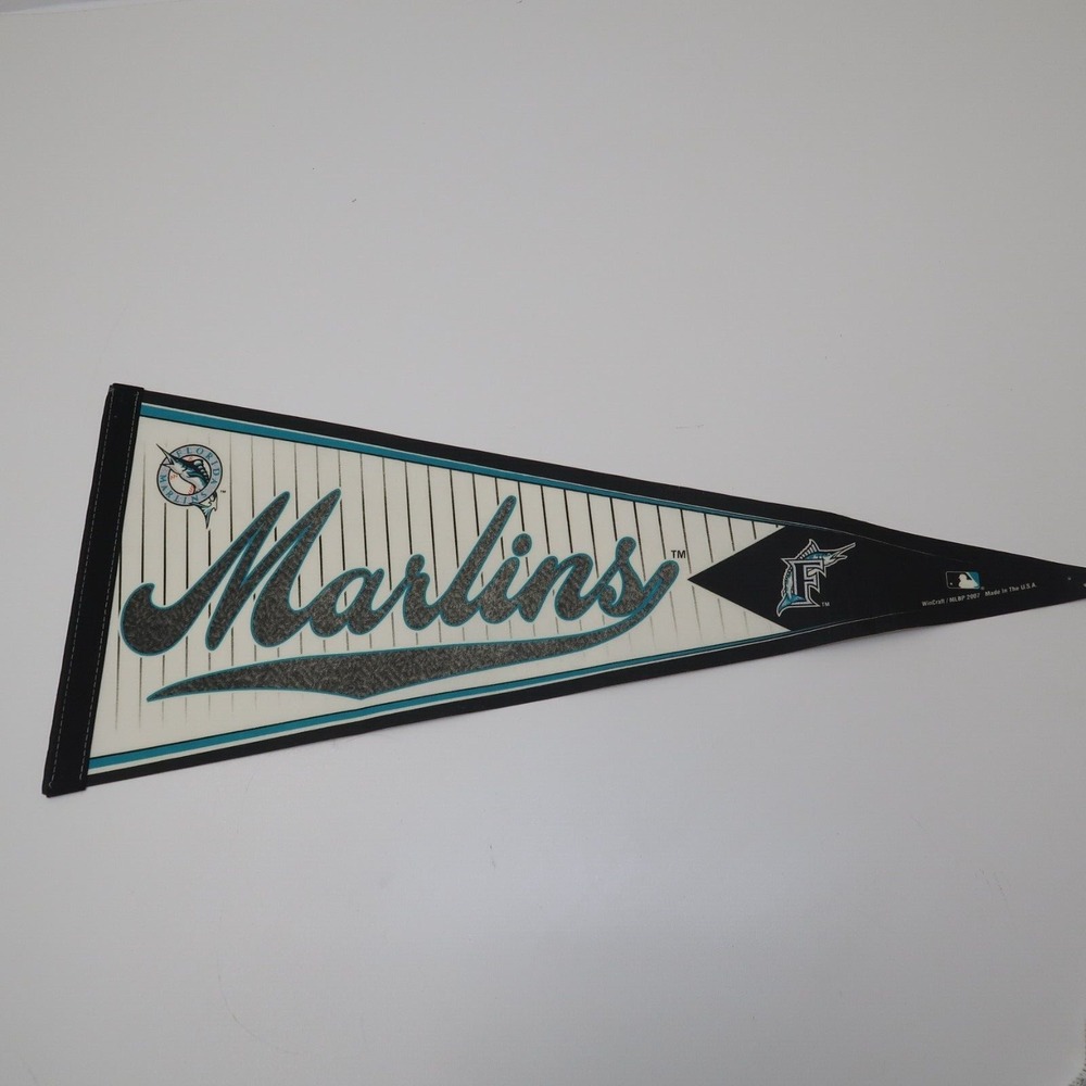 MLB Florida Marlins Vintage Circa 2007 Logo Mini Baseball Pennant